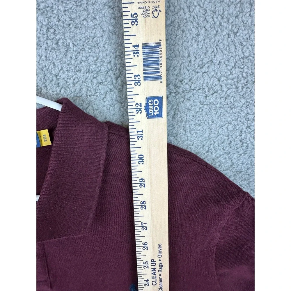 Polo Ralph Lauren Polo Shirt Mens Size XXL Maroon Long Sleeve Pony Preppy